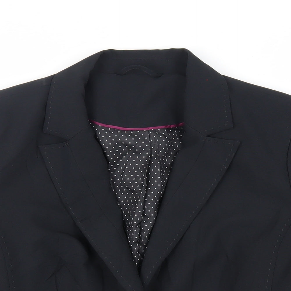 New Look Womens Black Jacket Blazer Size 12 Button