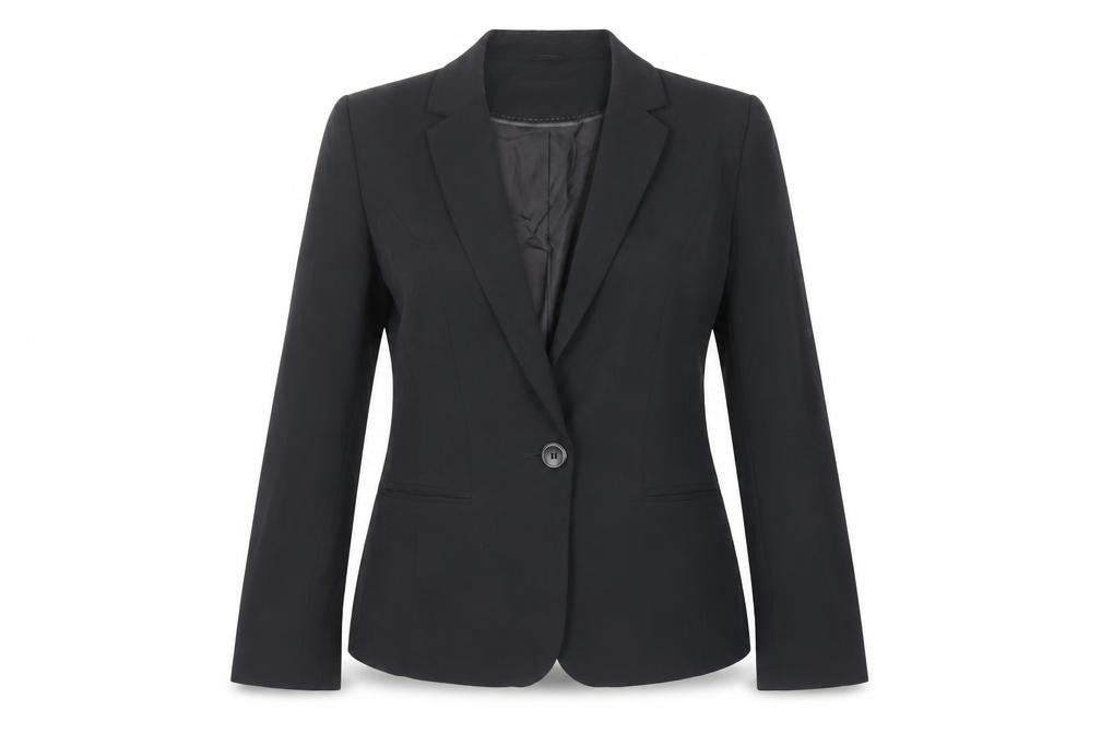 BHS Womens Black Jacket Blazer Size 12 Button