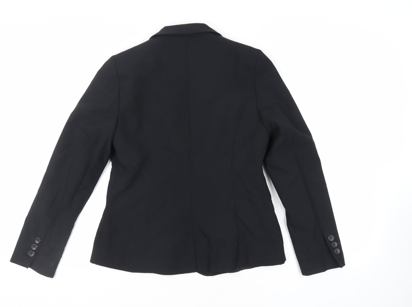 BHS Womens Black Jacket Blazer Size 12 Button