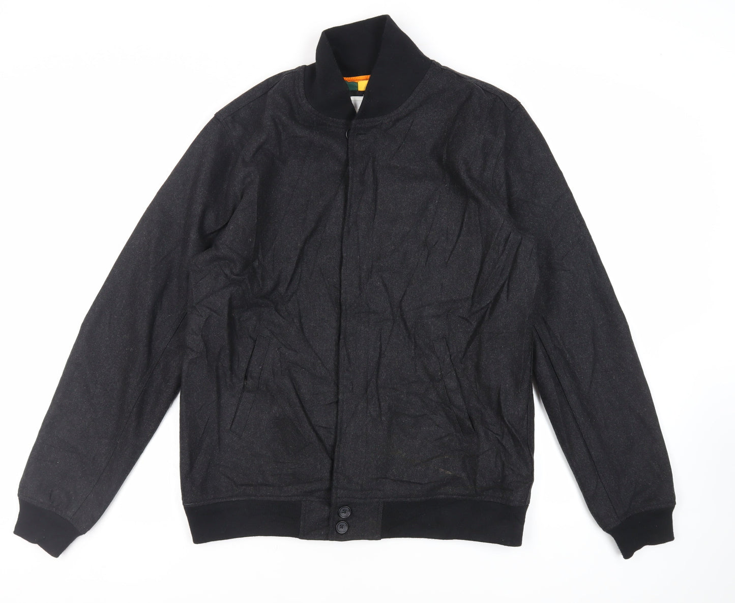 Saturdays Womens Black Bomber Jacket Jacket Size L Zip