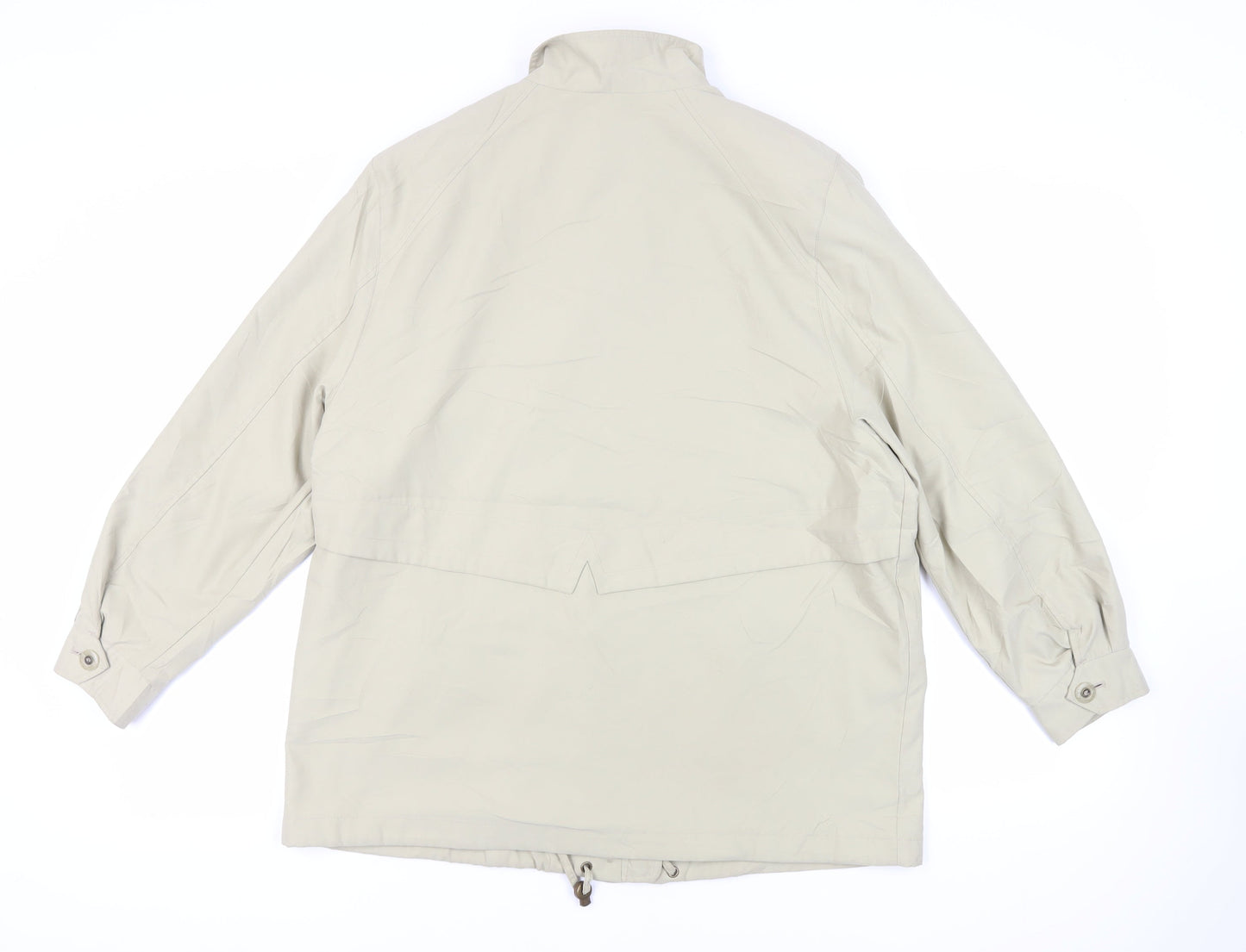 St Michael Womens Beige Jacket Size 14 Zip - Vintage