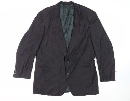 Jos. A. Bank Mens Grey Check Wool Jacket Suit Jacket Size 42 Regular