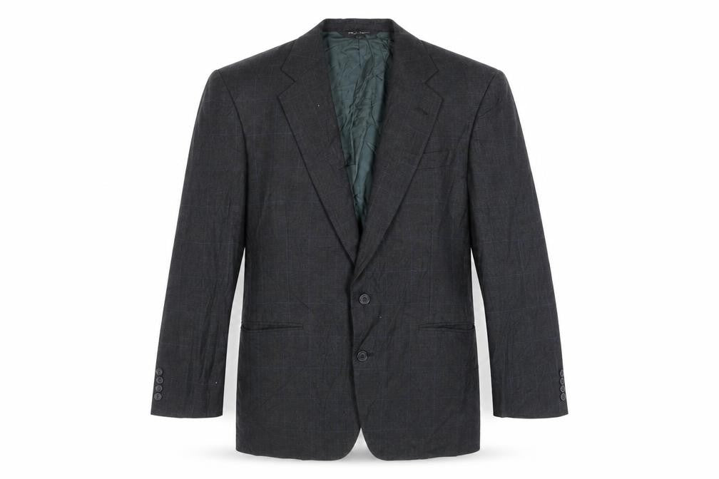 Jos. A. Bank Mens Grey Check Wool Jacket Suit Jacket Size 42 Regular