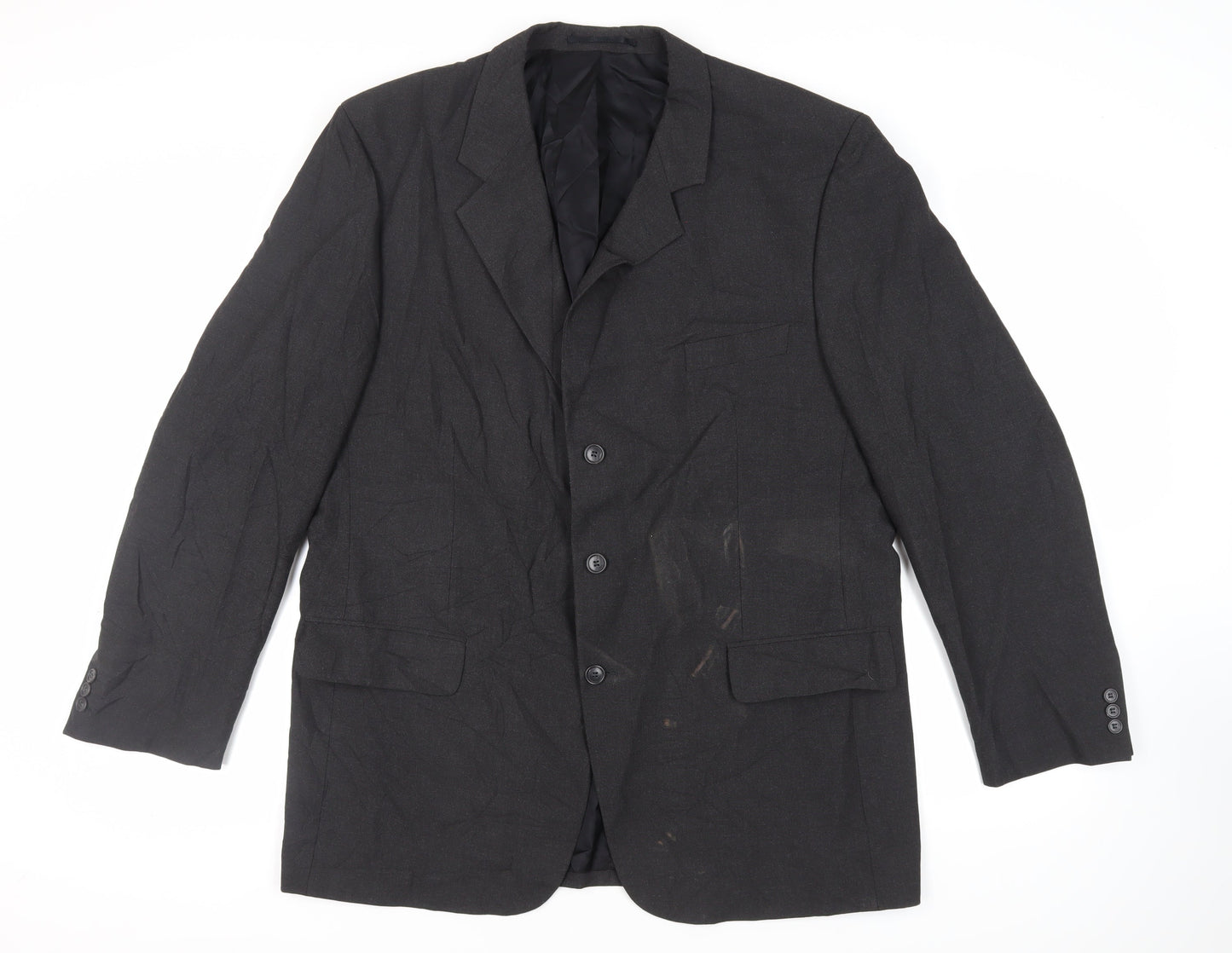 Copperstone Mens Grey Polyester Jacket Suit Jacket Size 46 Regular
