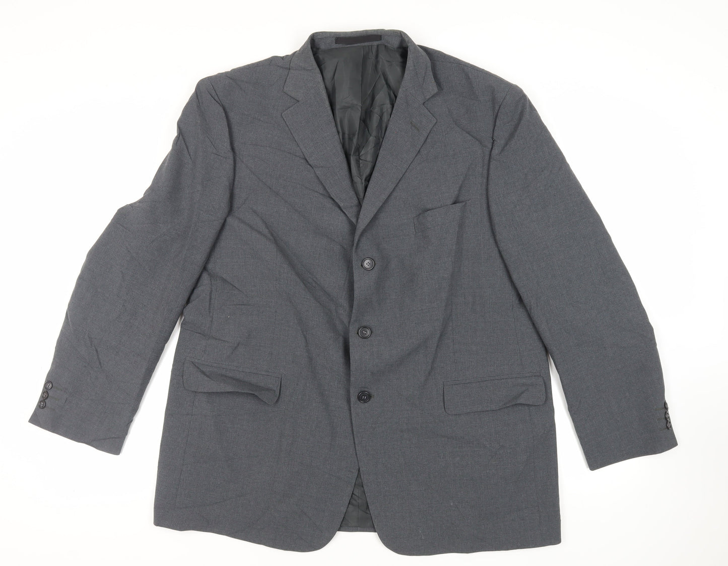 Marks and Spencer Mens Grey Polyester Jacket Blazer Size 46 Regular