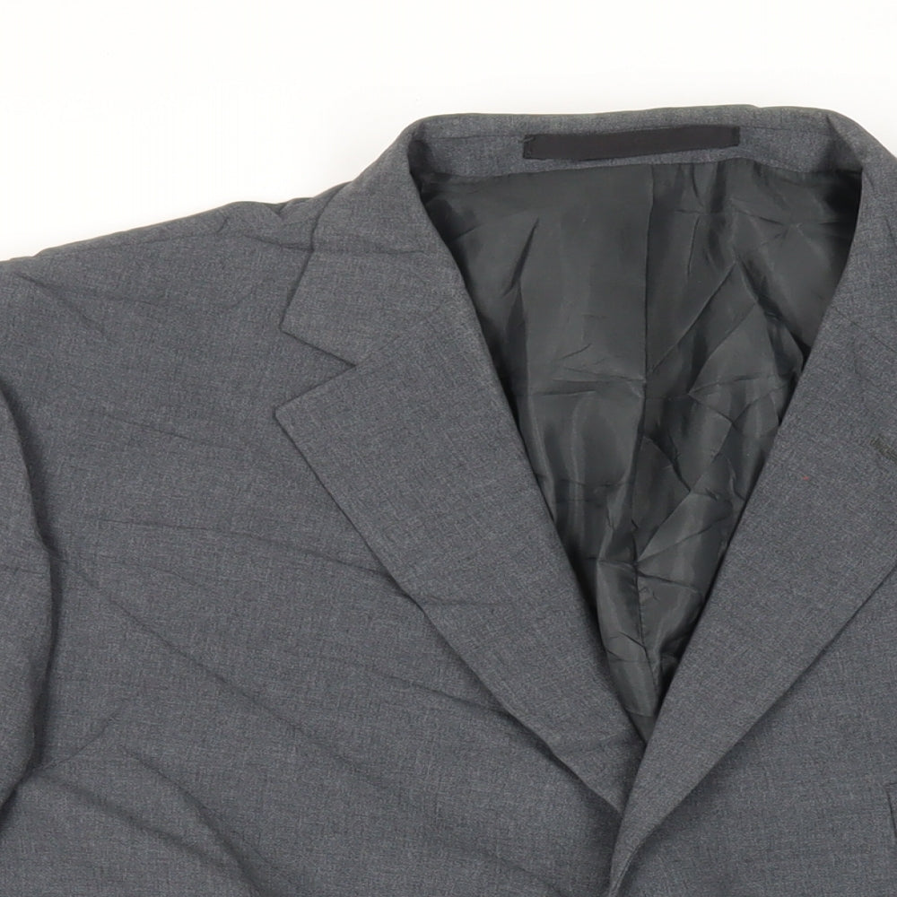 Marks and Spencer Mens Grey Polyester Jacket Blazer Size 46 Regular