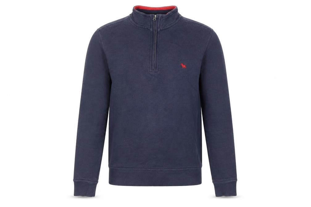 Jack Russell Mens Blue Cotton Pullover Sweatshirt Size S - Logo