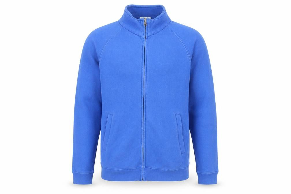 Bruntwood Mens Blue Cotton Full Zip Sweatshirt Size S - Vintage
