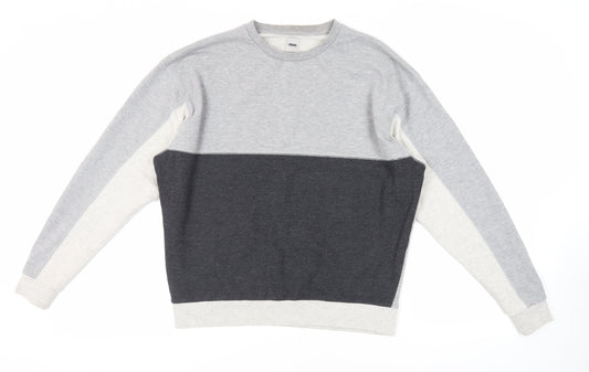 ASOS Mens Grey Cotton Pullover Sweatshirt Size M