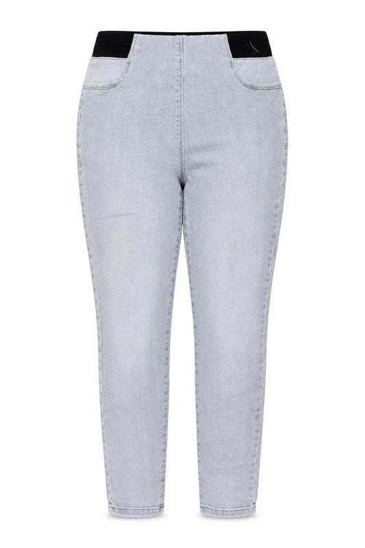 Next Womens Grey Cotton Skinny Jeans Size 14 L28 in Regular