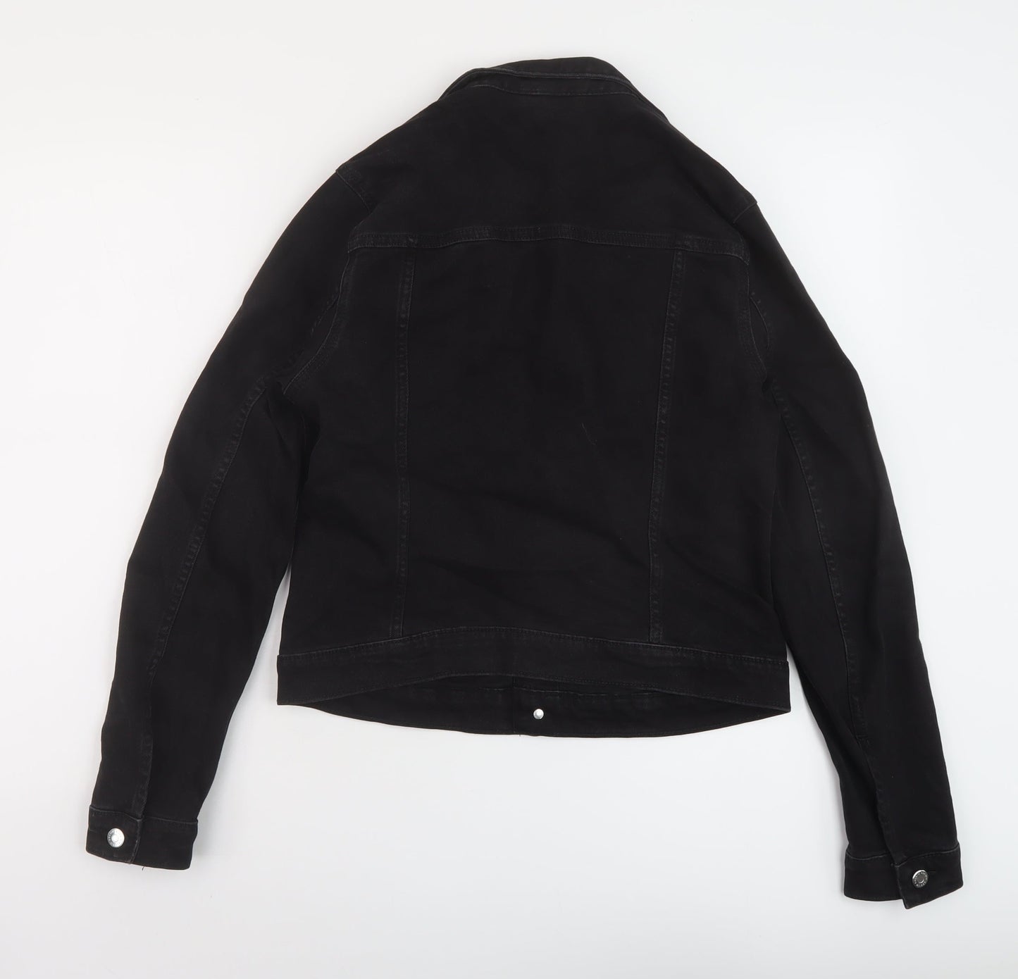 H&M Womens Black Jacket Size 12 Button