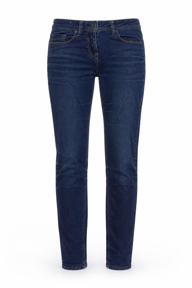 Next Womens Blue Cotton Skinny Jeans Size 8 L28 in Regular Button
