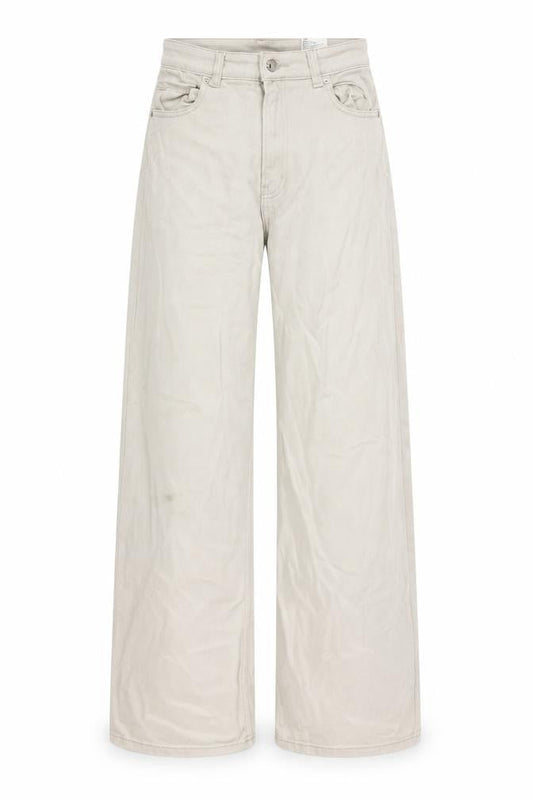H&K Womens Beige Cotton Wide-Leg Jeans Size 8 L29 in Regular Button