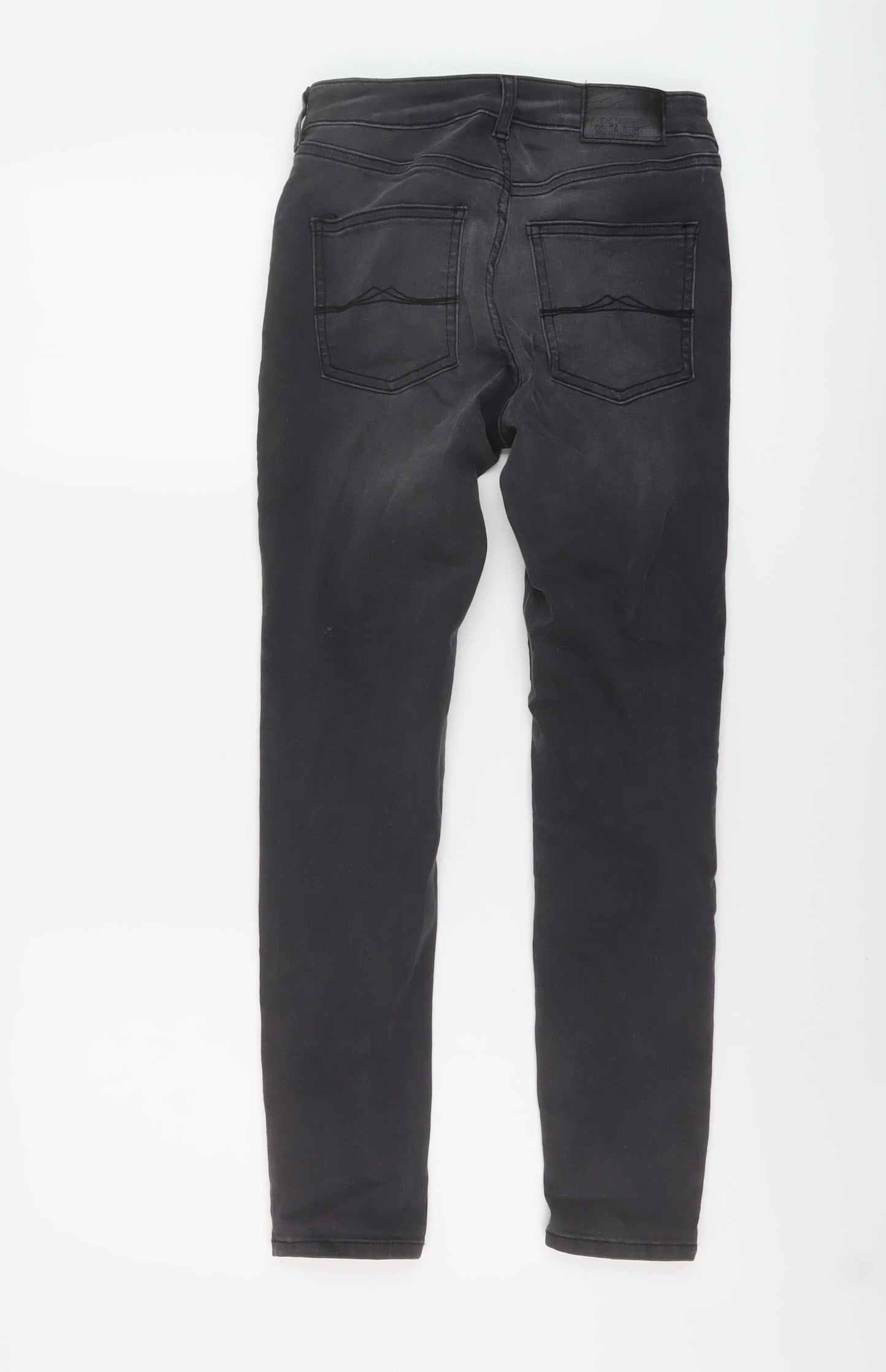 Jack Wills Womens Grey Cotton Skinny Jeans Size 25 in L26 in Regular Button