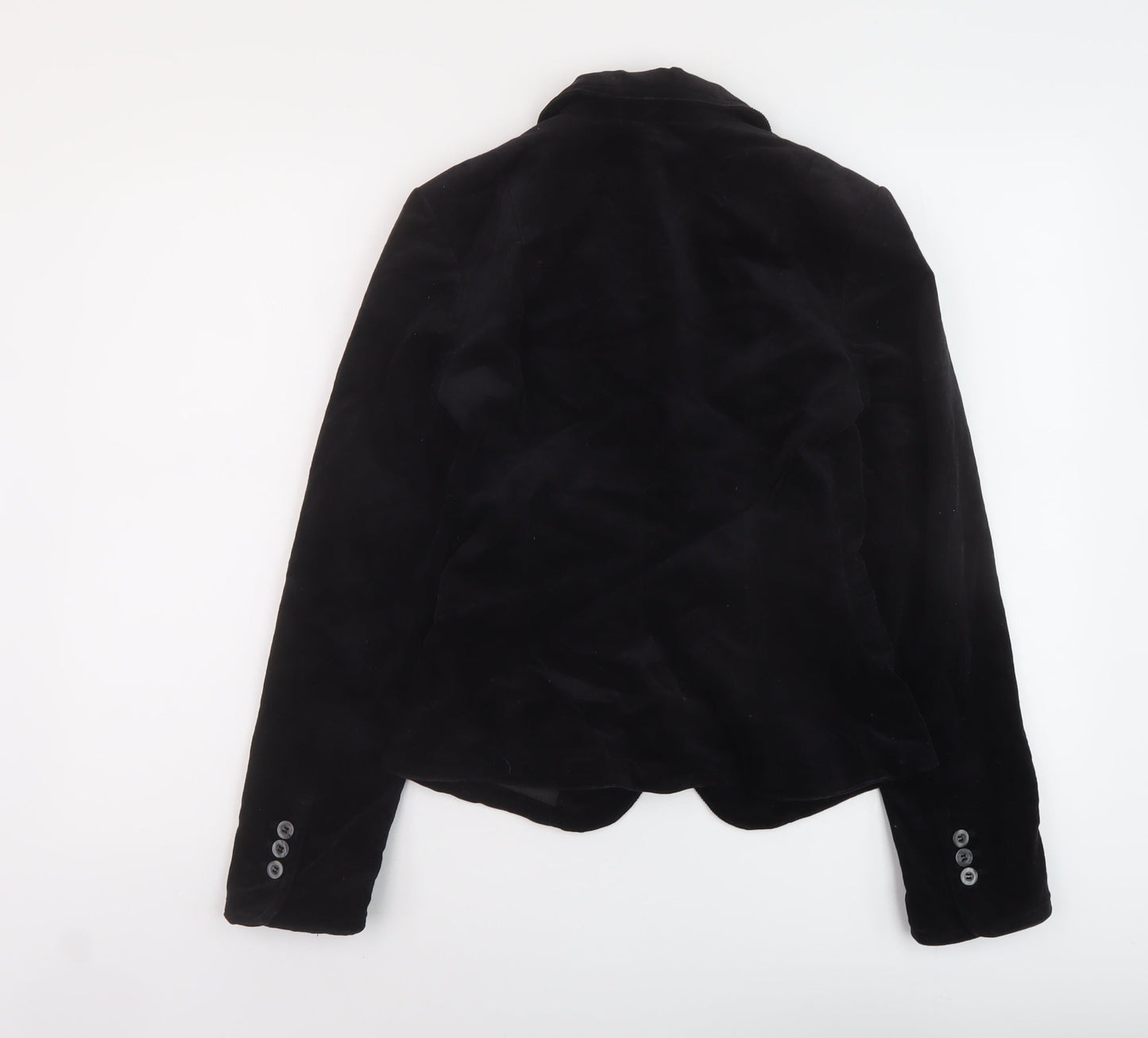 H&M Womens Black Jacket Size 6 Button
