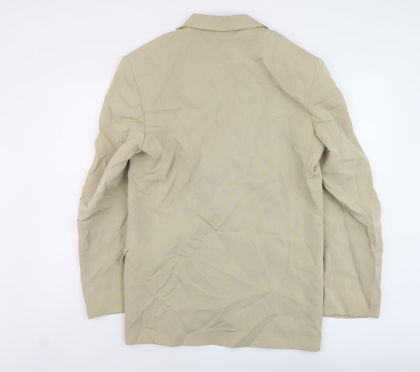 Club Mens Beige Polyester Jacket Suit Jacket Size 38 Regular
