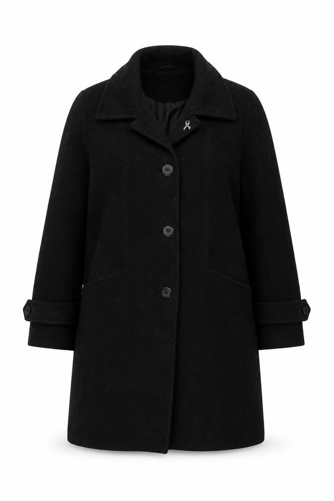 Holmewood Womens Grey Overcoat Coat Size 10 Button