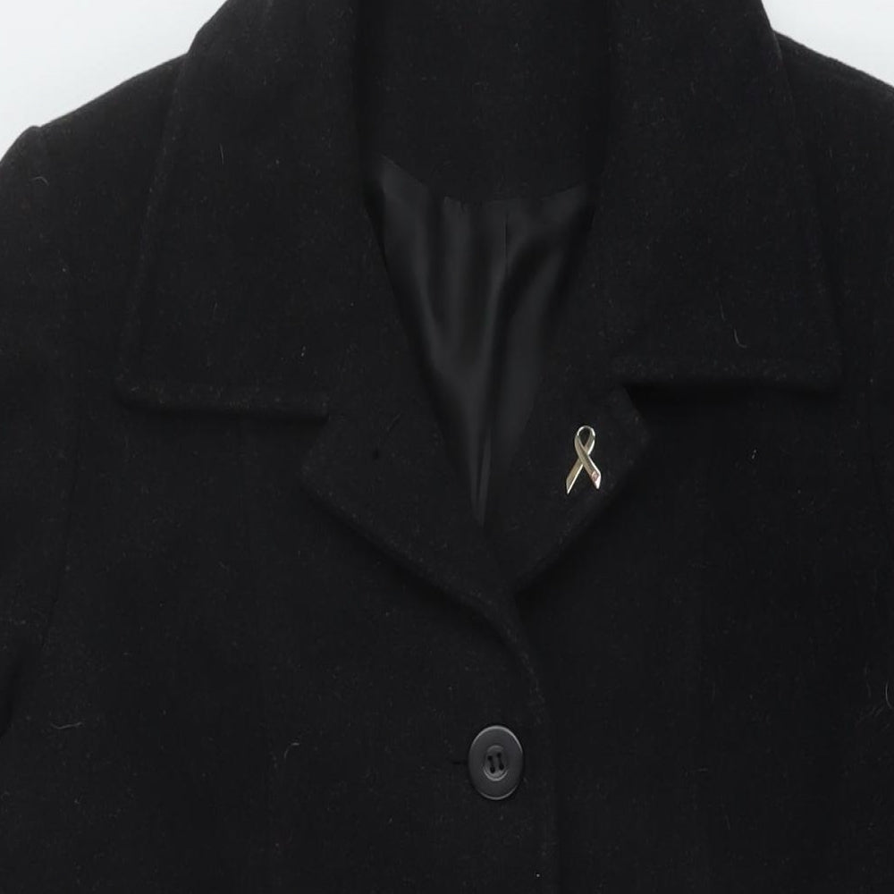 Holmewood Womens Grey Overcoat Coat Size 10 Button