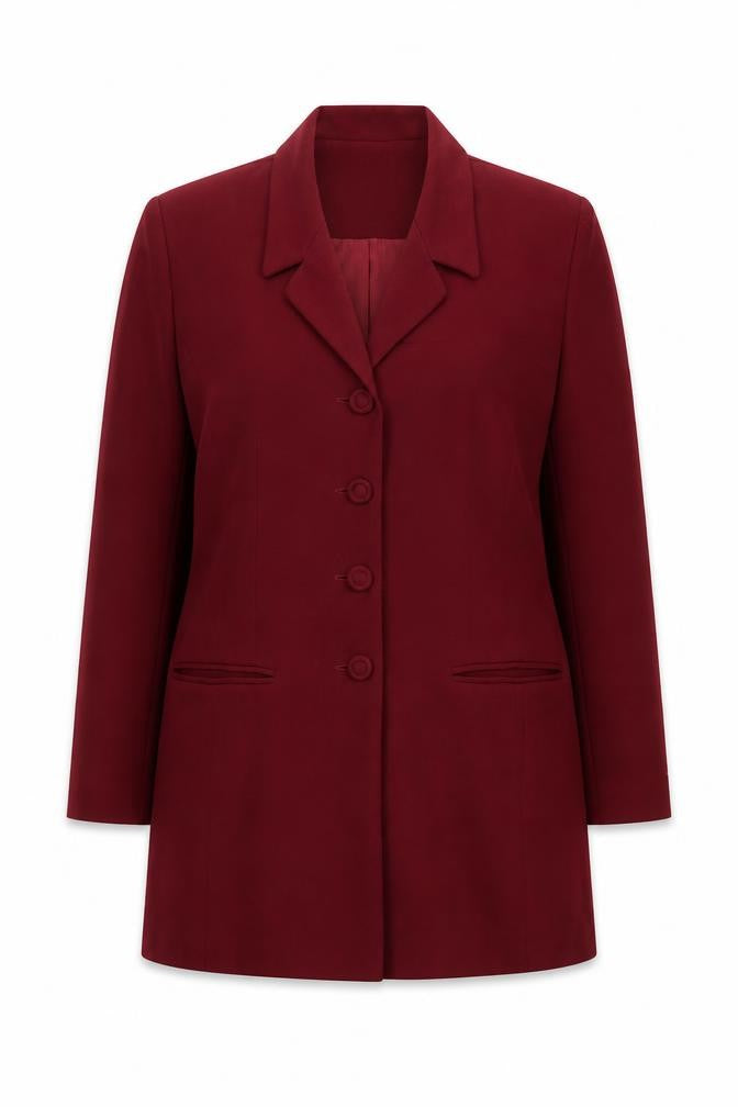 Charlotte Halton Womens Red Jacket Size 12 Button