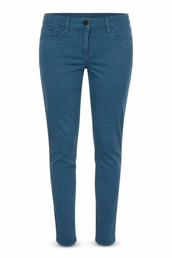 Marks & Spencer Womens Blue Cotton Skinny Jeans Size 12 L29 in Regular Zip