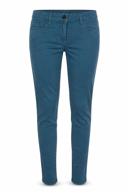 Marks & Spencer Womens Blue Cotton Skinny Jeans Size 12 L29 in Regular Zip