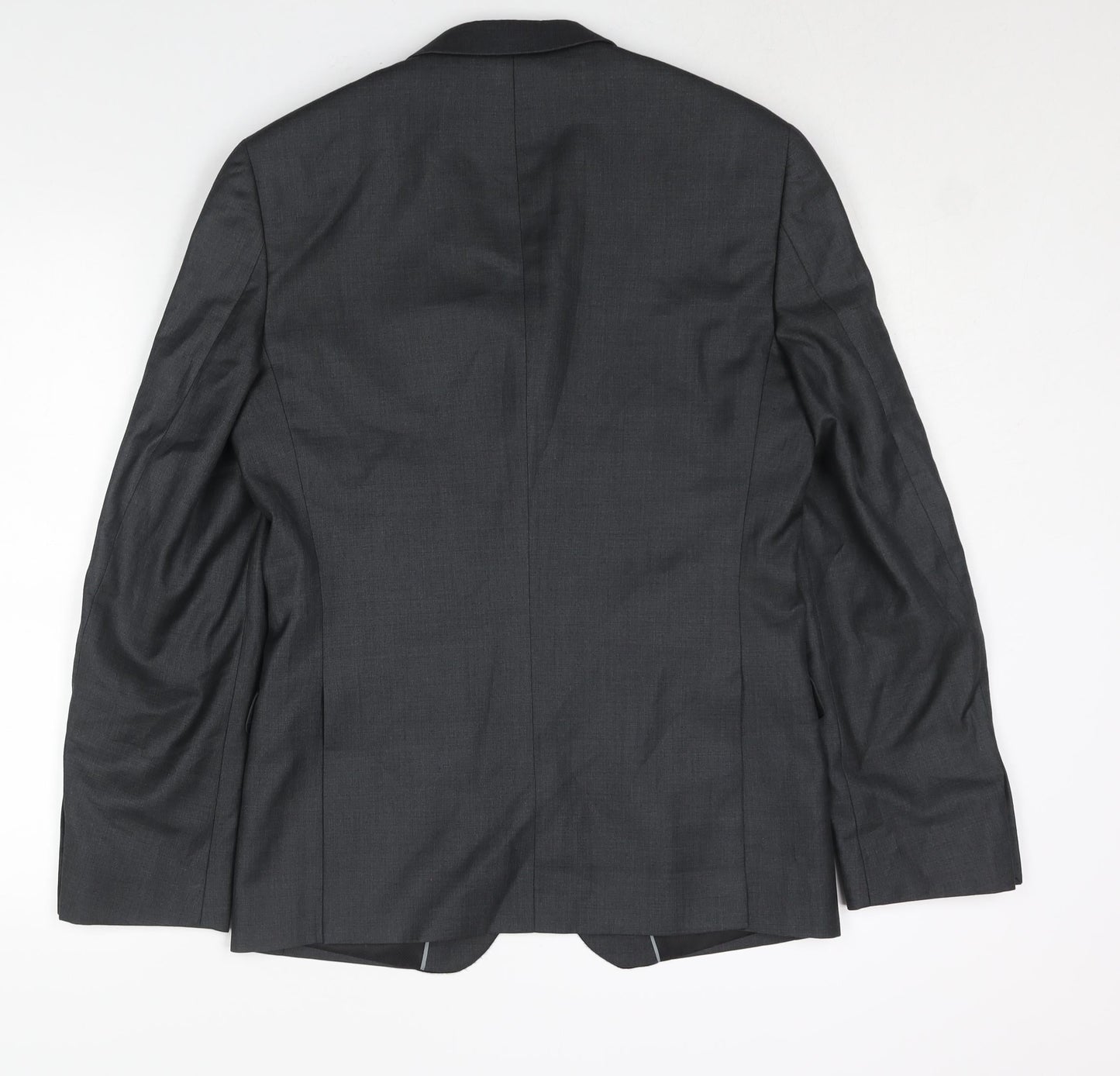 Burton Mens Grey Polyester Jacket Suit Jacket Size 36 Regular