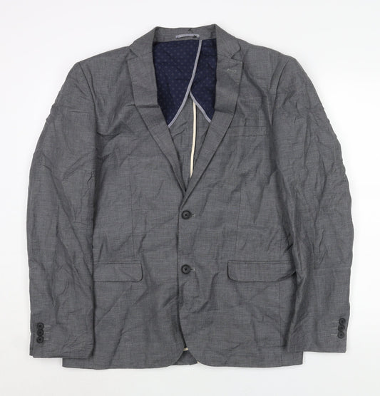 NEXT Mens Grey Cotton Jacket Blazer Size 42 Regular