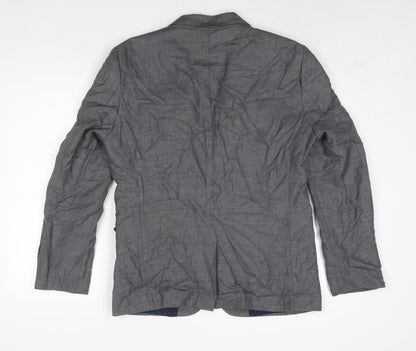 Next Mens Grey Cotton Jacket Blazer Size 42 Regular