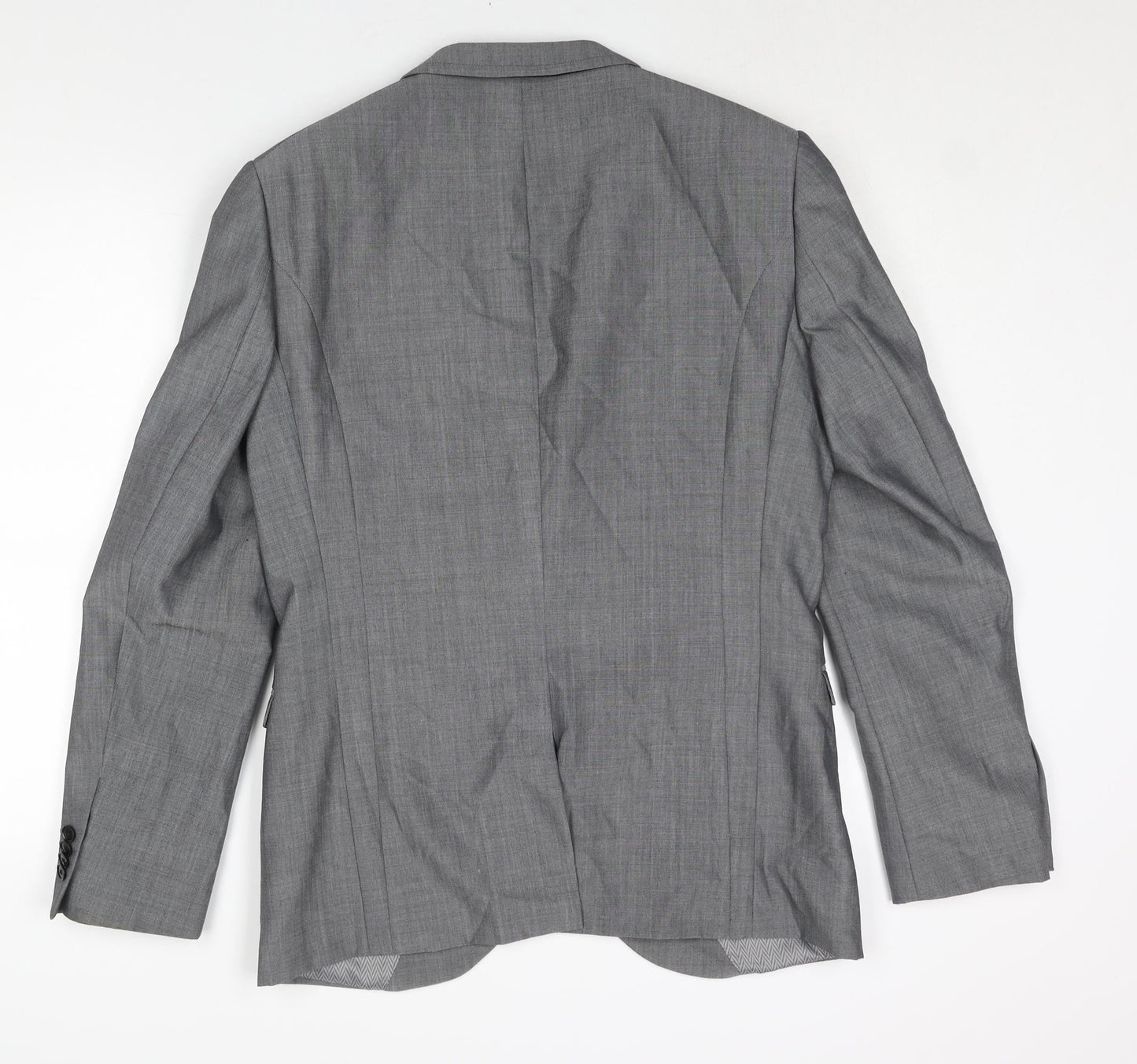 NEXT Mens Grey Wool Jacket Suit Jacket Size 40 Regular