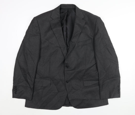 Marks and Spencer Mens Grey Polyester Jacket Suit Jacket Size 42 Regular