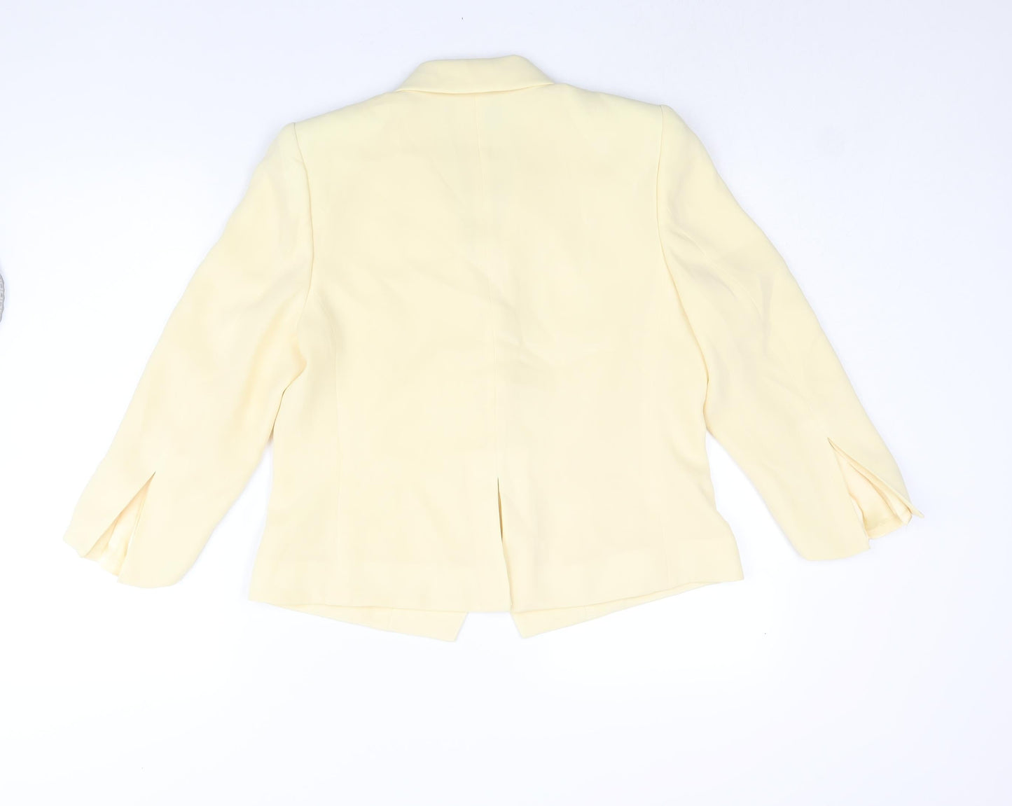 Presen De Luxe Womens Yellow Jacket Size 14 Button - Vented Cuffs