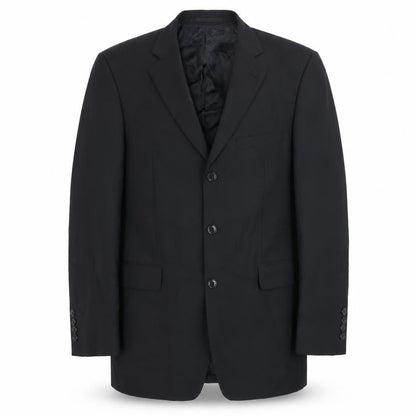 Benvenuto Mens Black Wool Jacket Suit Jacket Size 42 Regular
