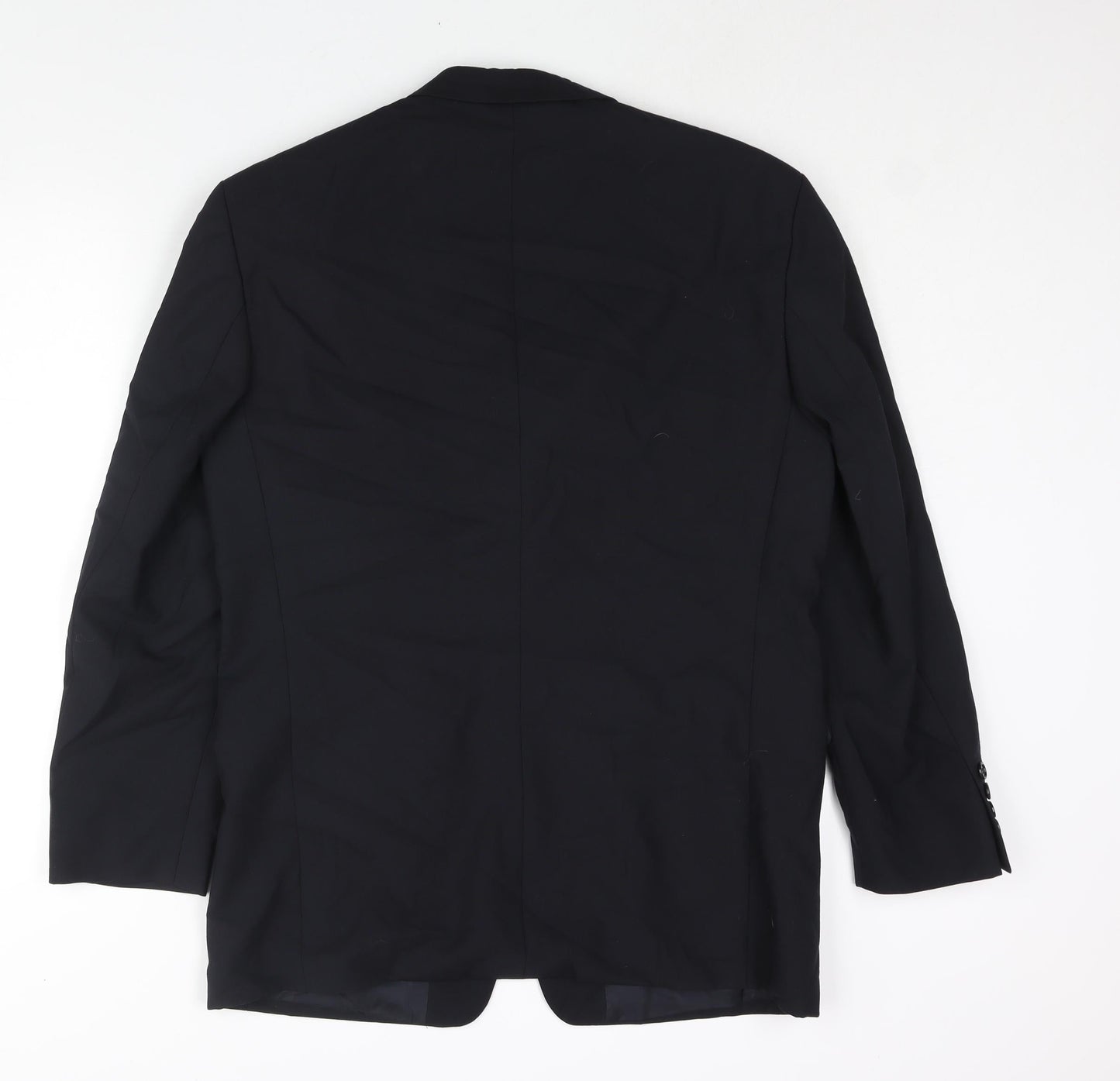 Benvenuto Mens Black Wool Jacket Suit Jacket Size 42 Regular