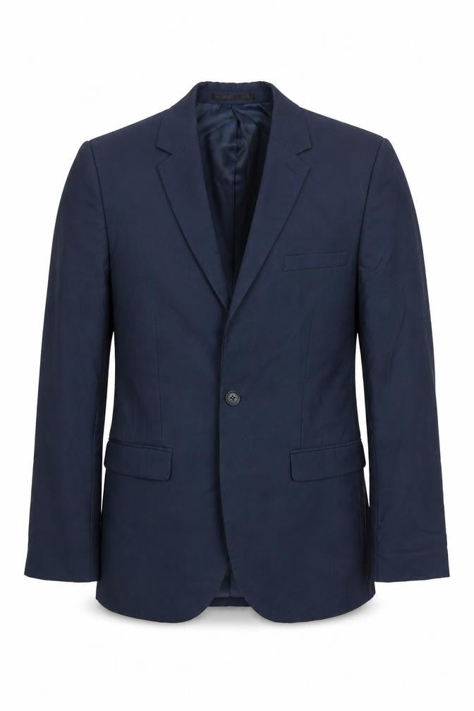 Topman Mens Blue Polyester Jacket Suit Jacket Size 36 Regular