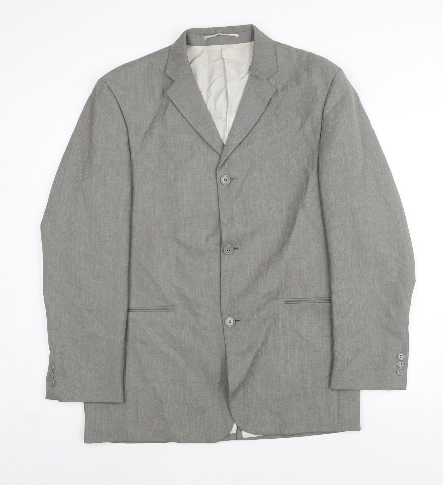 Wilson Mens Grey Polyester Jacket Suit Jacket Size 38 Regular