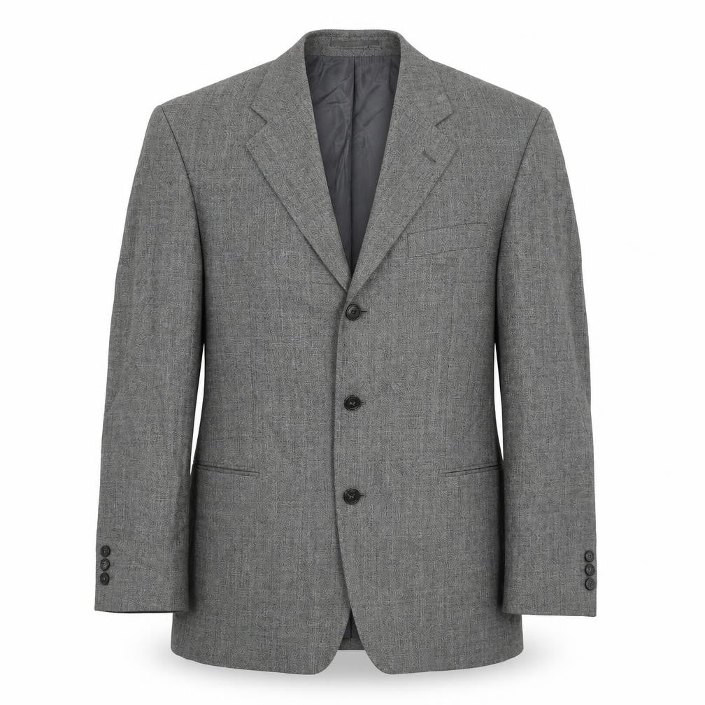 Benvenuto Mens Grey Wool Jacket Suit Jacket Size 40 Regular