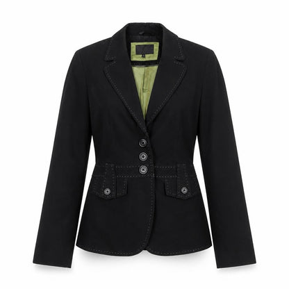 Next Womens Black Polyester Jacket Suit Jacket Size 10 - Stitch Belt Detail