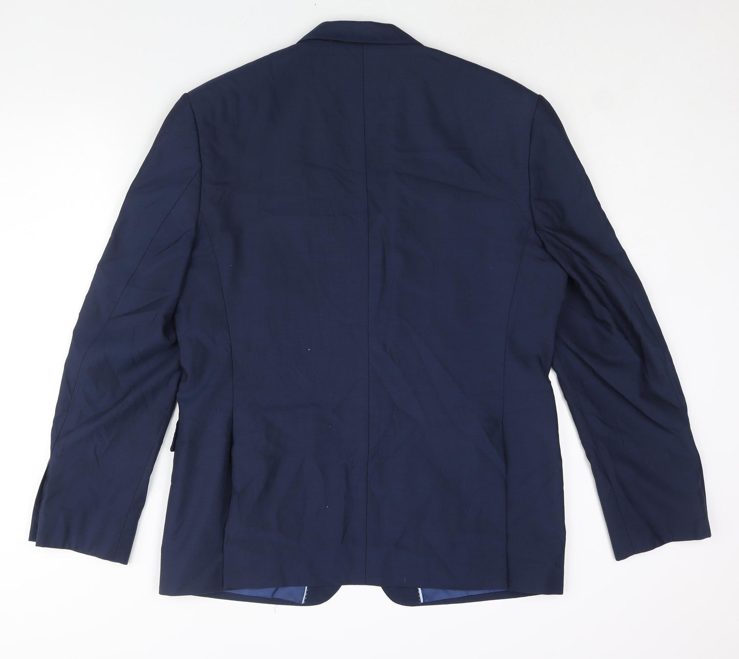 Marks and Spencer Mens Blue Wool Jacket Suit Jacket Size 42 Regular