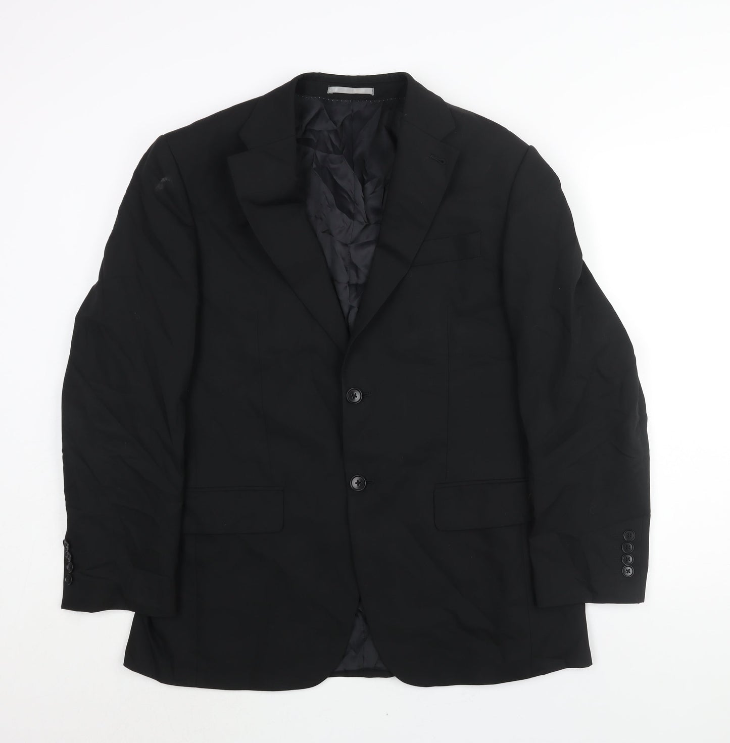 NEXT Mens Black Wool Jacket Suit Jacket Size 40 Regular