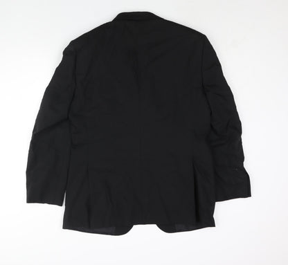 Next Mens Black Wool Jacket Suit Jacket Size 40 Regular