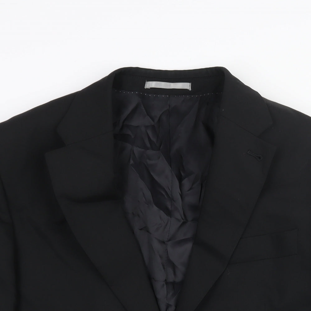 NEXT Mens Black Wool Jacket Suit Jacket Size 40 Regular