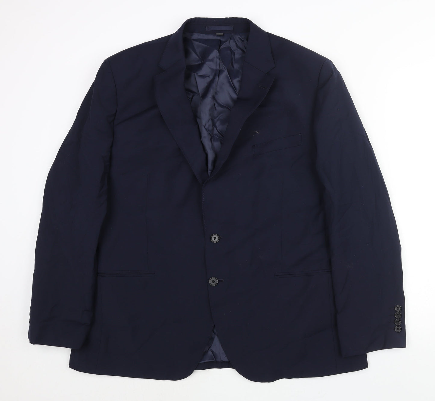 Marks and Spencer Mens Blue Wool Jacket Suit Jacket Size 46 Regular