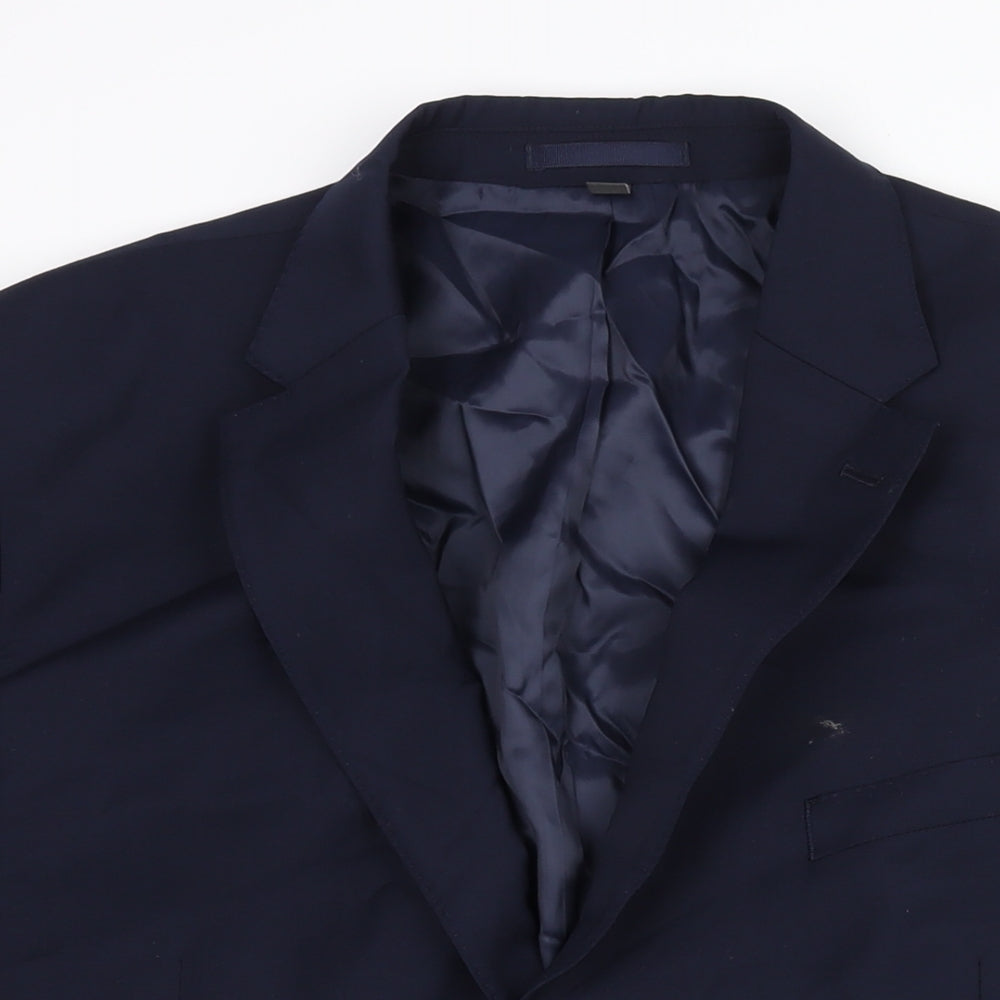 Marks and Spencer Mens Blue Wool Jacket Suit Jacket Size 46 Regular