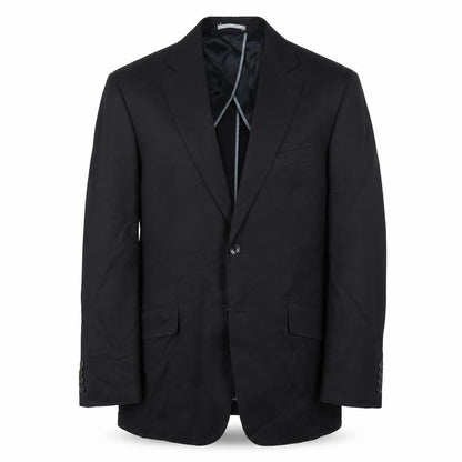 John Lewis Mens Black Silk Jacket Suit Jacket Size 38 Regular