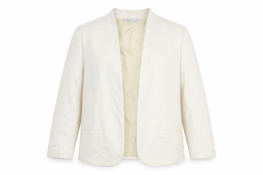 Front view of Red Herring women’s ivory jacket, size UK 14