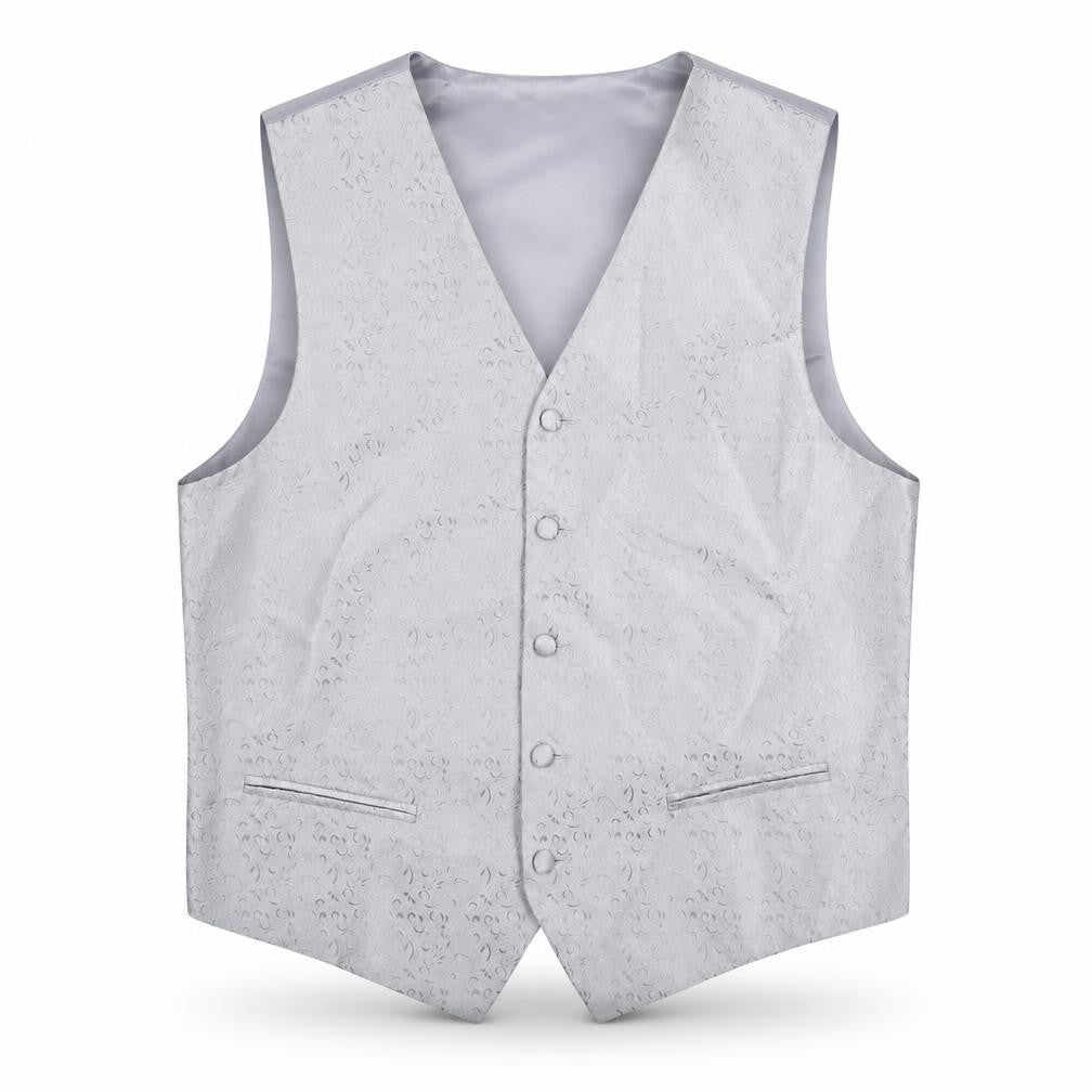 Debenhams Mens Silver Geometric Polyester Jacket Suit Waistcoat Size L Regular