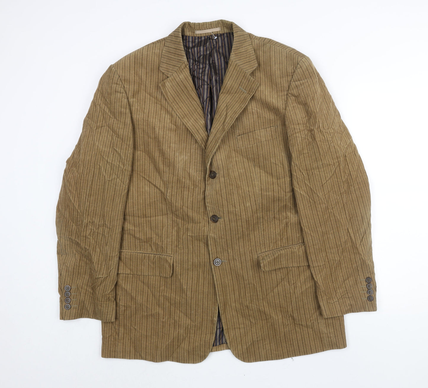 Douglas Mens Brown Cotton Jacket Blazer Size 44 Regular