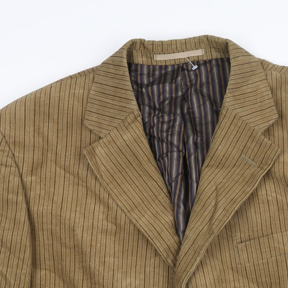 Douglas Mens Brown Cotton Jacket Blazer Size 44 Regular