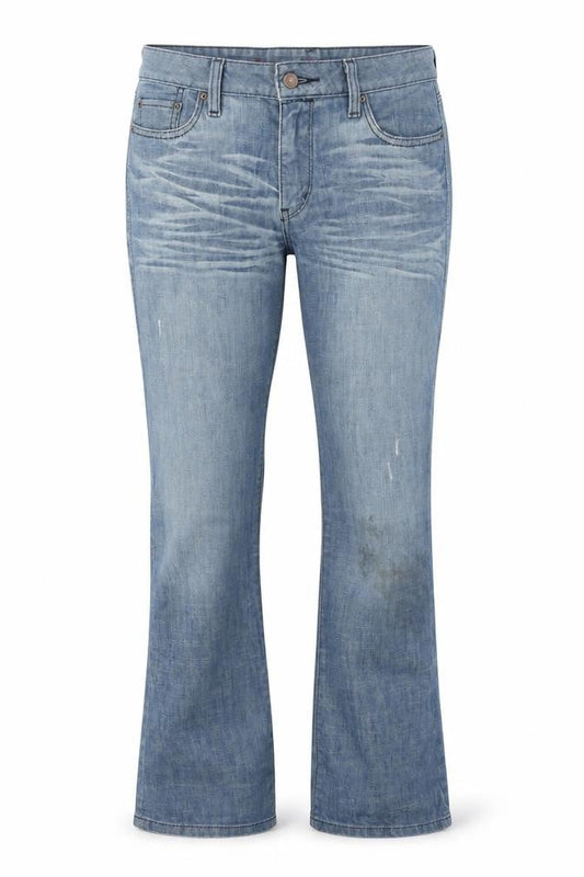 Levi's Womens Blue Cotton Bootcut Jeans Size 31 in L30 in Regular Zip - Starched