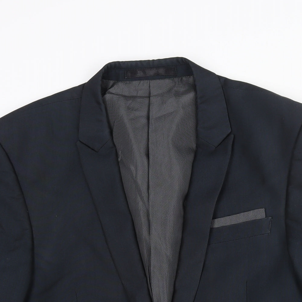 NEXT Mens Blue Polyester Jacket Suit Jacket Size 36 Regular